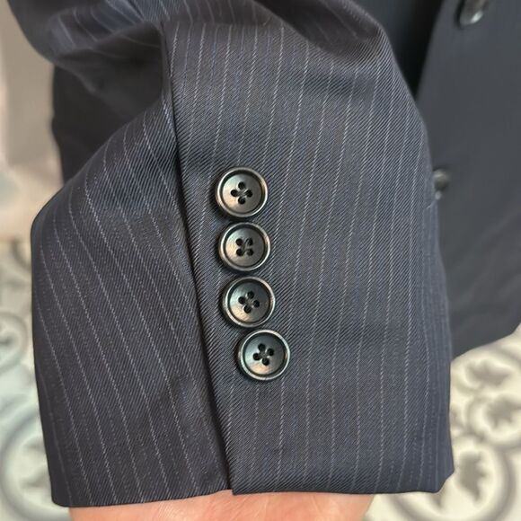 Brooks Brothers 1818 Fitzgerald Pin Striped Suit Jacket Size 44R C40 - Picture 5 of 12